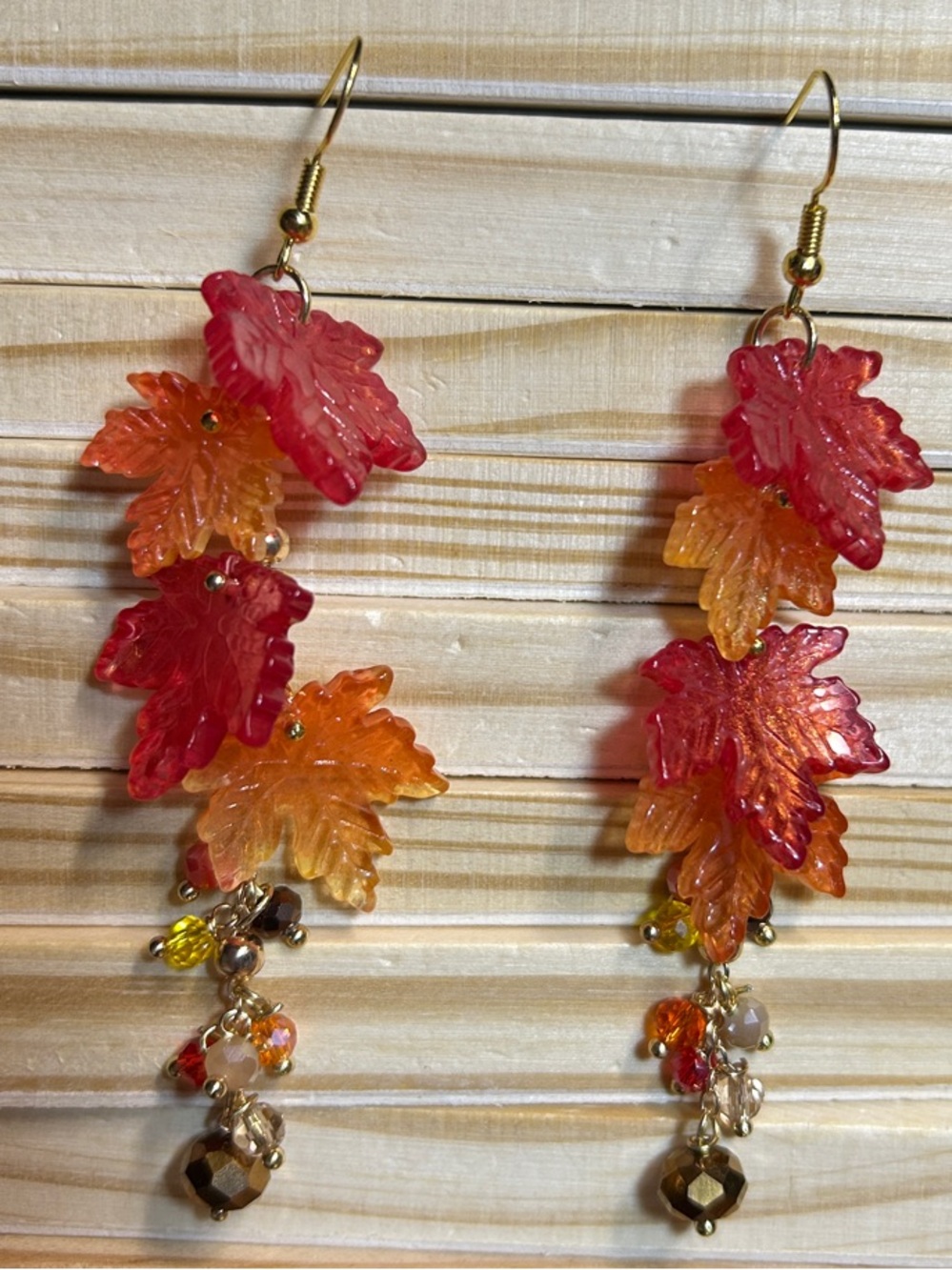 3/$25 Autumn Leaf Dangle Earrings